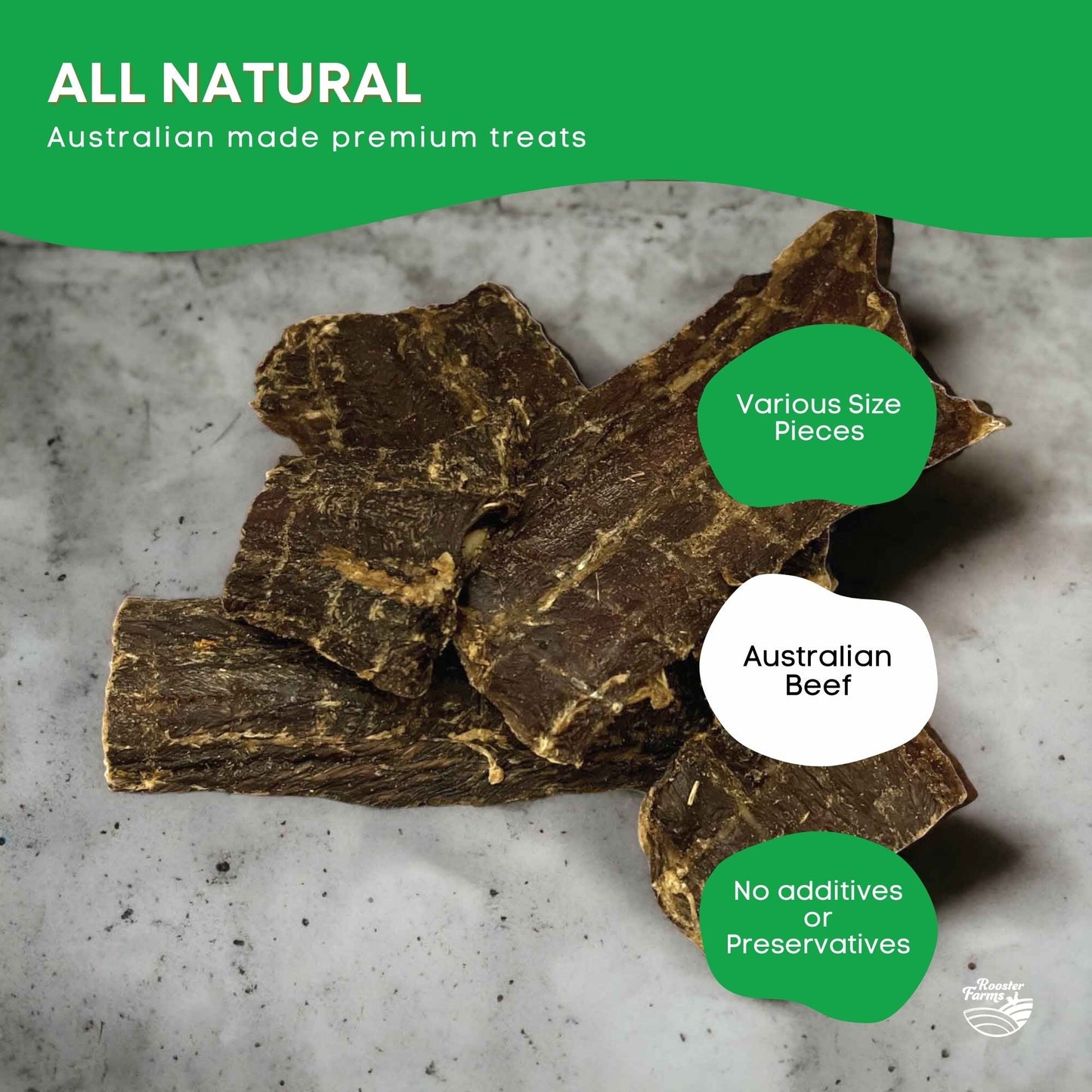 400g Dog Treat Beef Jerky - Dehydrated Australian Healthy Puppy Chew-4