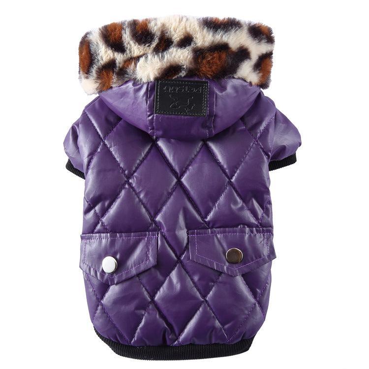 Cozy Canine Couture: Stylish Autumn And Winter Fur Collar Dog Coat-5