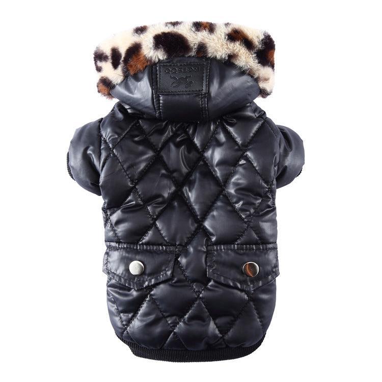 Cozy Canine Couture: Stylish Autumn And Winter Fur Collar Dog Coat-2