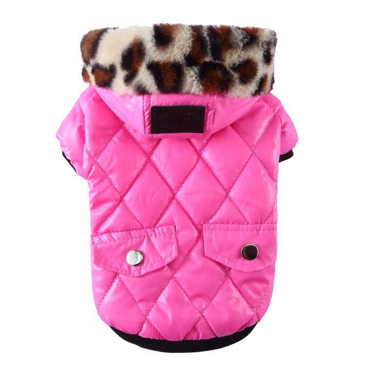 Cozy Canine Couture: Stylish Autumn And Winter Fur Collar Dog Coat-1